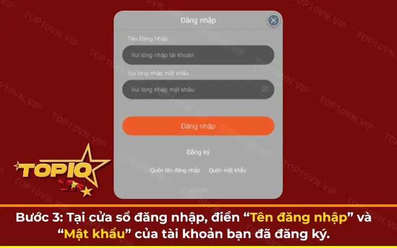 Nhập thông tin đăng nhập