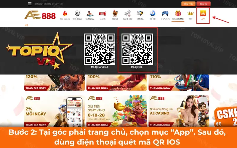 Chọn mục App