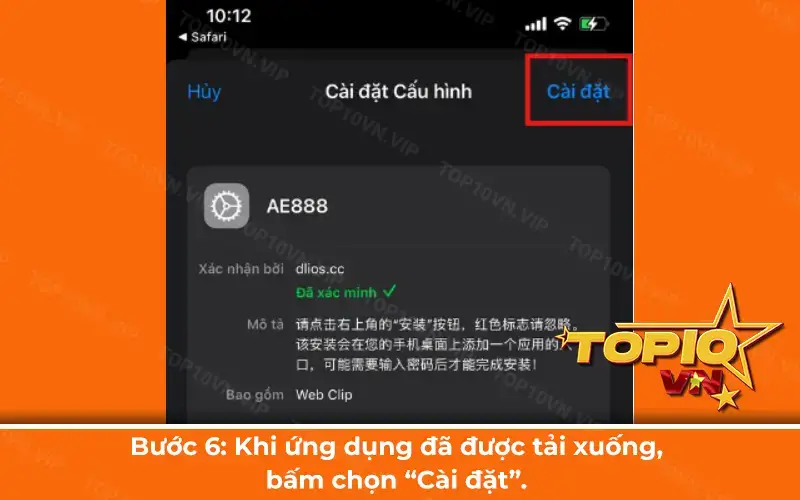 Bấm chọn Cài đặt