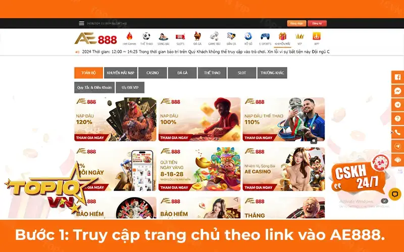 Truy cập vào link AE888