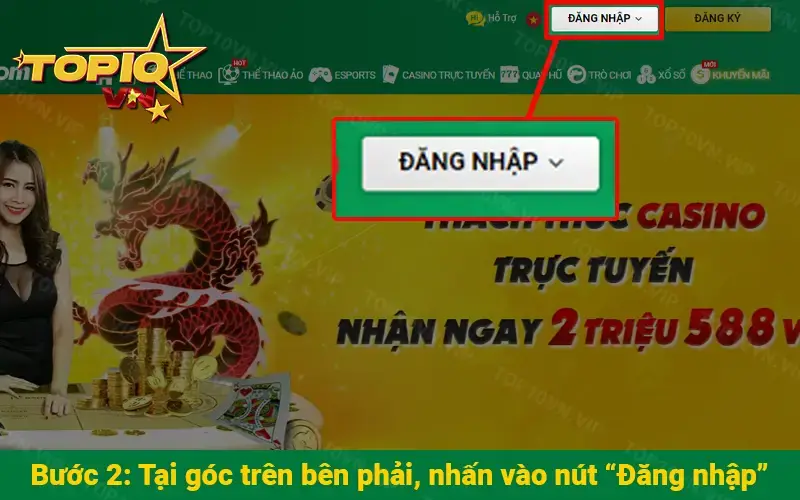 Bấm Đăng Nhập