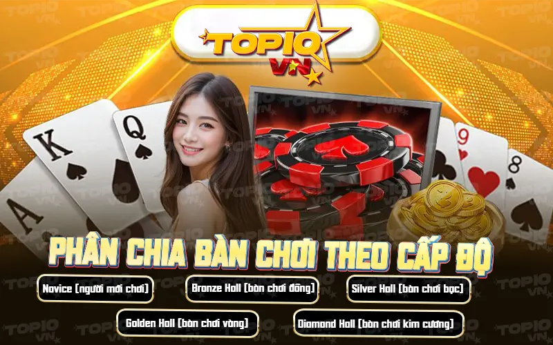 Bài cào V8 Poker chia nhiều cấp độ